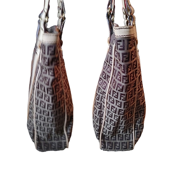 Fendi Zucchino Canvas Leather Tote Bag - Picture 10 of 16